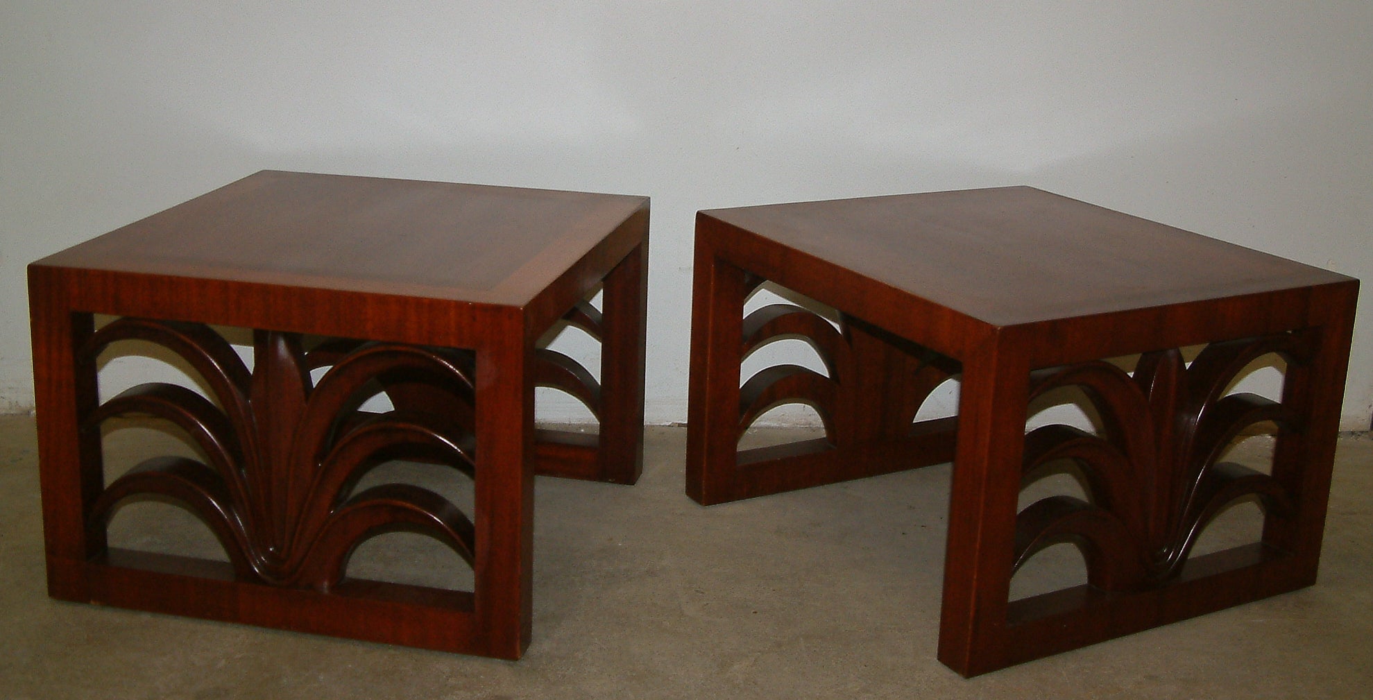 Pair of Custom T.H. Robsjohn Gibbings End Tables For Sale